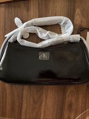 Calvin Klein small black shoulder purse